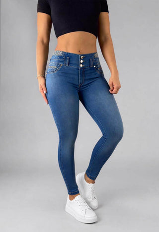Jeans Skinny Tiro Alto 95472