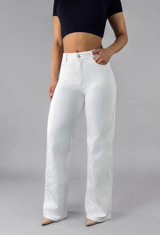 Jeans Straight Tiro Alto 21244
