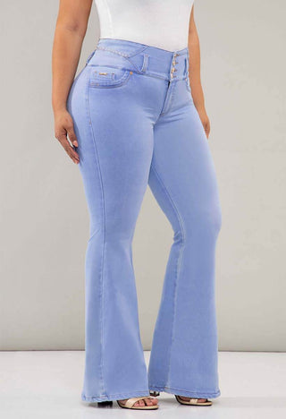 Jeans Curvy Bota Campana Tiro Alto 76139