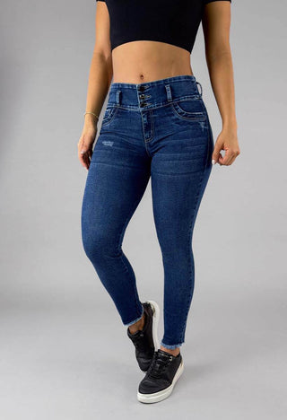 Jeans Skinny Tiro Alto 21208