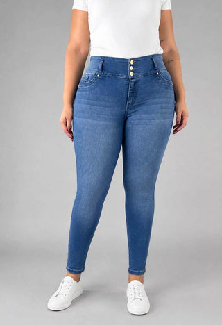 Jeans Skinny Curvy Tiro Alto 95485