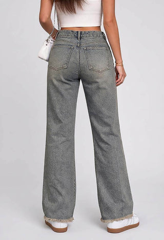 Jeans Straight Tiro Alto 76526