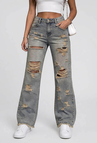 Jeans Straight Tiro Alto 76526