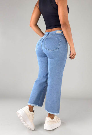 Jeans Culotte Tiro Alto 76364