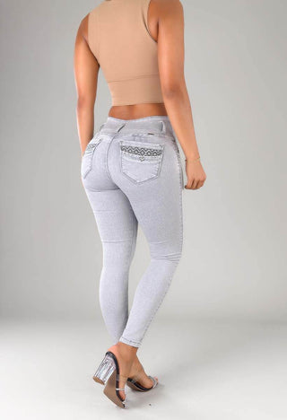 Jeans Skinny Tiro Alto 76354