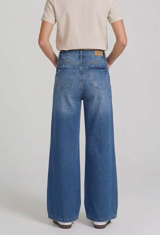 Jeans Wide Leg Tiro Alto 21234