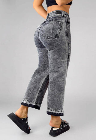 Jeans Culotte Tiro Alto 76455