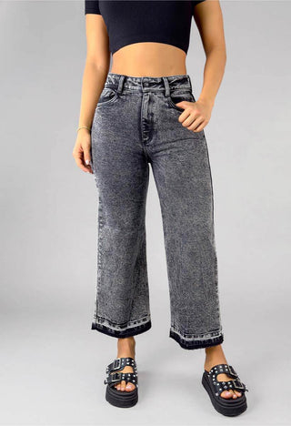 Jeans Culotte Tiro Alto 76455