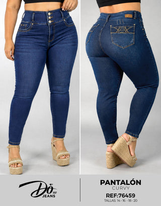 Jeans Skinny Curvy  Tiro Medio 76459