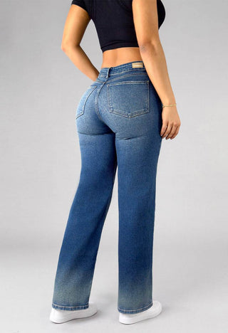 Jeans Straight Tiro Alto 76500