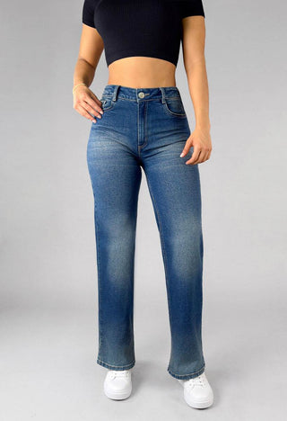 Jeans Straight Tiro Alto 76500
