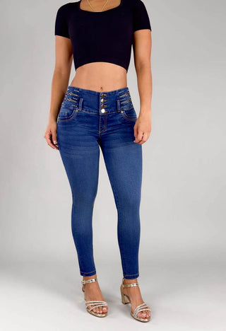 Jeans Skinny Tiro Alto 76413