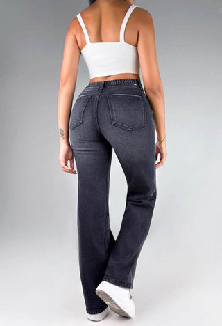 Jeans Straight Tiro Alto 21105