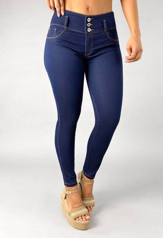 Jeans Skinny Tiro Medio 21237