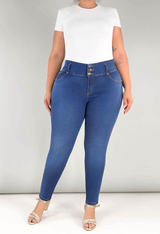 Jeans Skinny Curvy Tiro Alto 76370