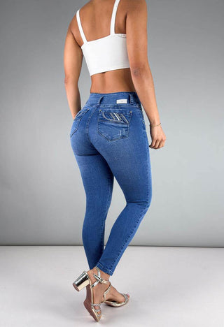 Jeans Skinny Tiro Medio 76240