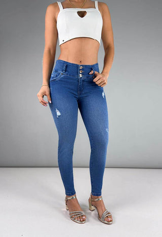 Jeans Skinny Tiro Medio 76240