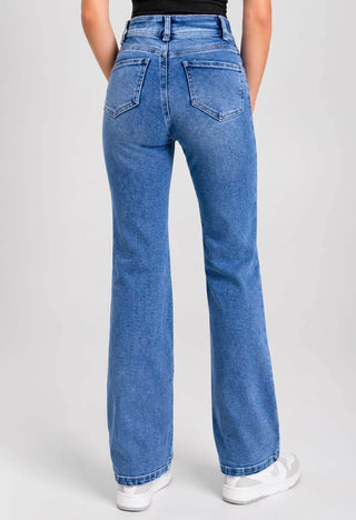 Jeans Flare Tiro Alto Adolescente 12421