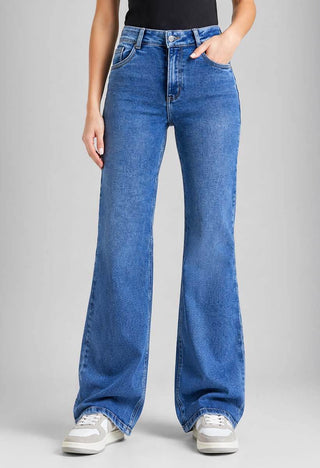 Jeans Flare Tiro Alto Adolescente 12421