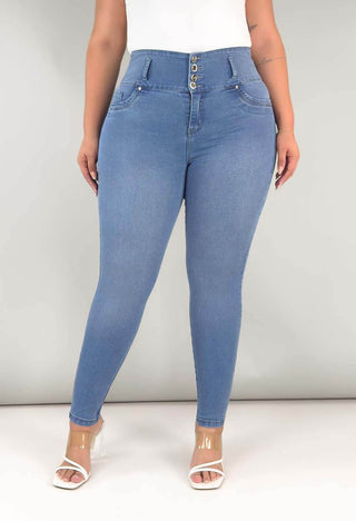 Jeans Skinny Curvy Tiro Alto 76249