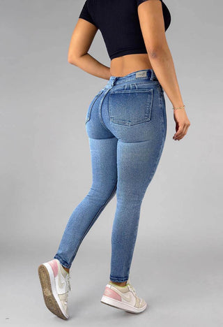 Jeans Skinny Tiro Alto 21251