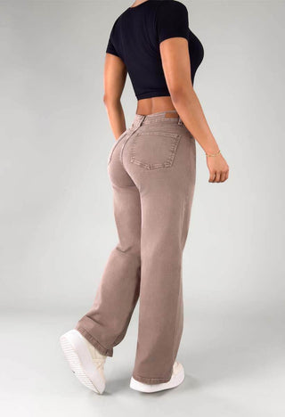 Jeans Straight Tiro Alto 76323