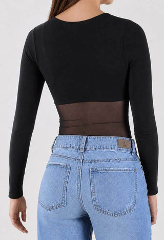 Body Manga Larga Slim Adolescente 12474