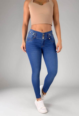 Jeans Skinny  Tiro Medio 76258