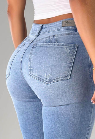 Jeans Culotte Tiro Alto 21184