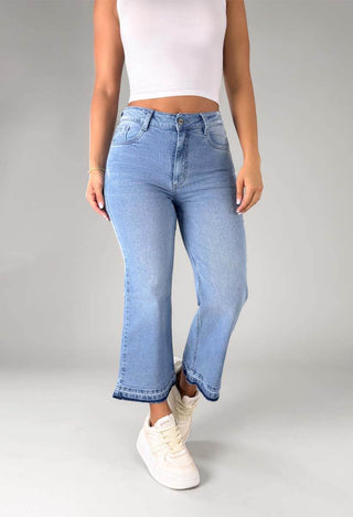 Jeans Culotte Tiro Alto 21184