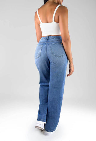 Jeans Straight Tiro Alto 76282