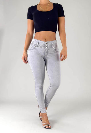 Jeans Skinny Tiro Medio 95446
