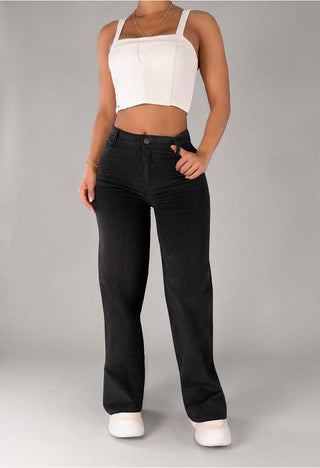 Pantalón Straight Tiro Alto 21180