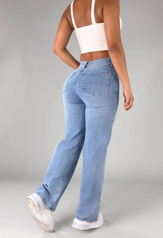 Jeans Straight Tiro Alto 21164