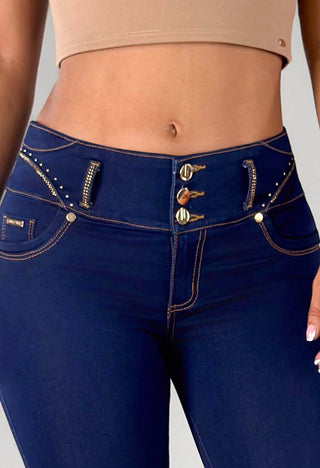Jeans Skinny Tiro Medio 76329