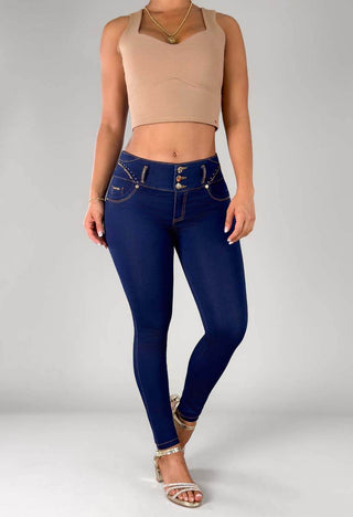 Jeans Skinny Tiro Medio 76329