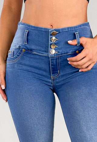 Jeans Skinny Tiro Alto 95361