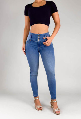 Jeans Skinny Tiro Alto 95361