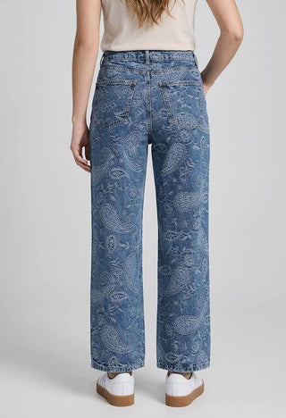 Jeans Wide Leg en Jacquard 21314