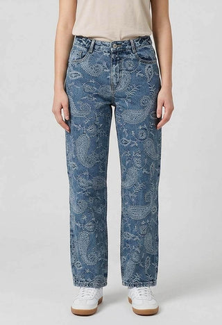 Jeans Wide Leg en Jacquard 21314