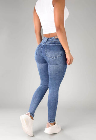 Jeans Skinny Tiro Alto 76345