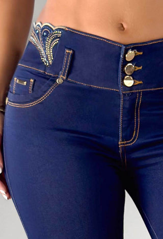 Jeans Skinny Tiro Alto 95390