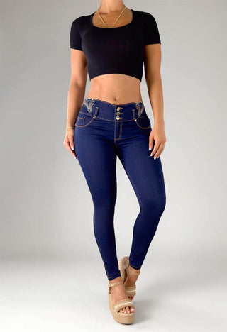 Jeans Skinny Tiro Alto 95390