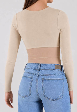 Body Manga Larga Slim Adolescente 12474