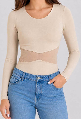 Body Manga Larga Slim Adolescente 12474
