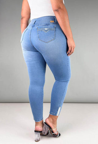 Jeans Curvy Skinny Tiro Alto 95339