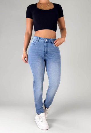 Jeans Mom Fit Tiro Alto 76412