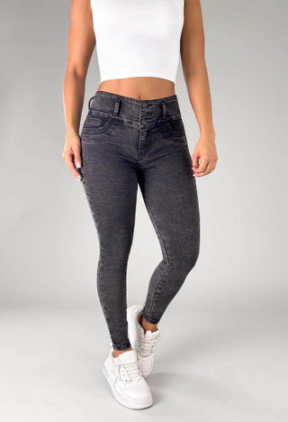 Jeans Skinny Tiro Alto 21229