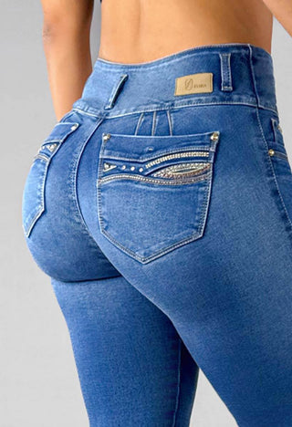 Jeans Skinny Tiro Alto 95403