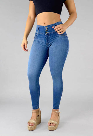 Jeans Skinny Tiro Alto 95403